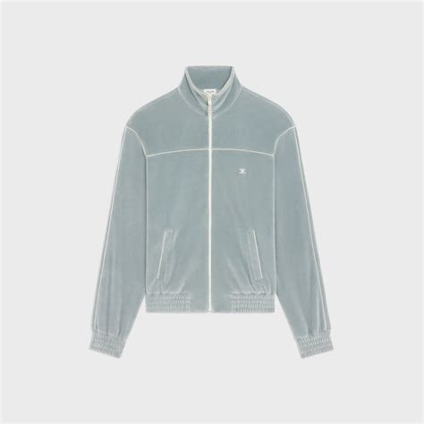 celine tracksuit jacket|Celine velour tracksuit.